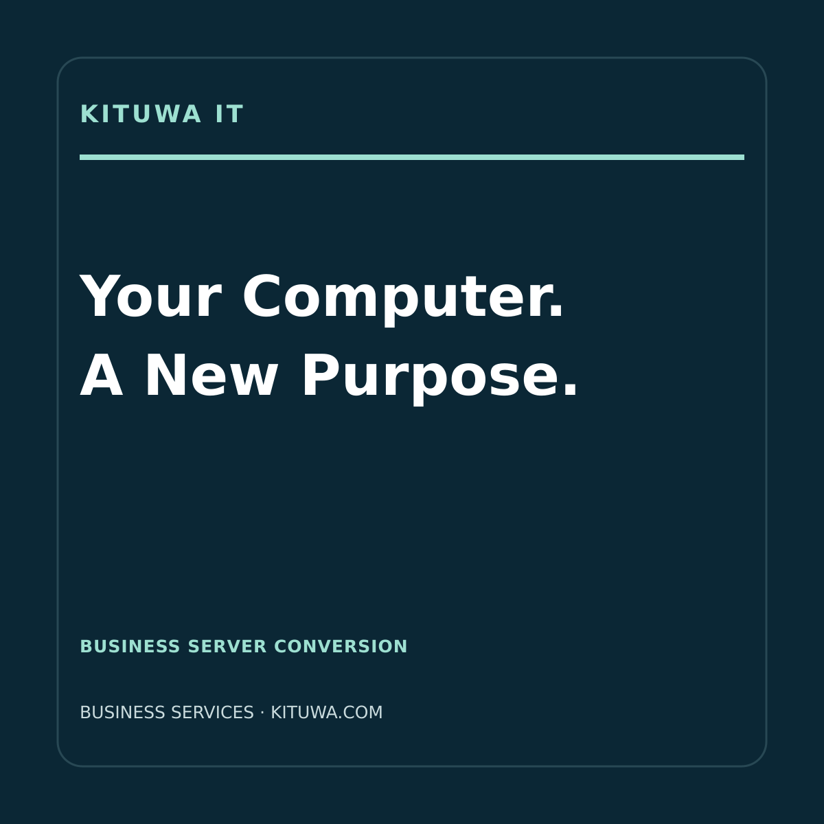 Existing Computer Server Conversion
