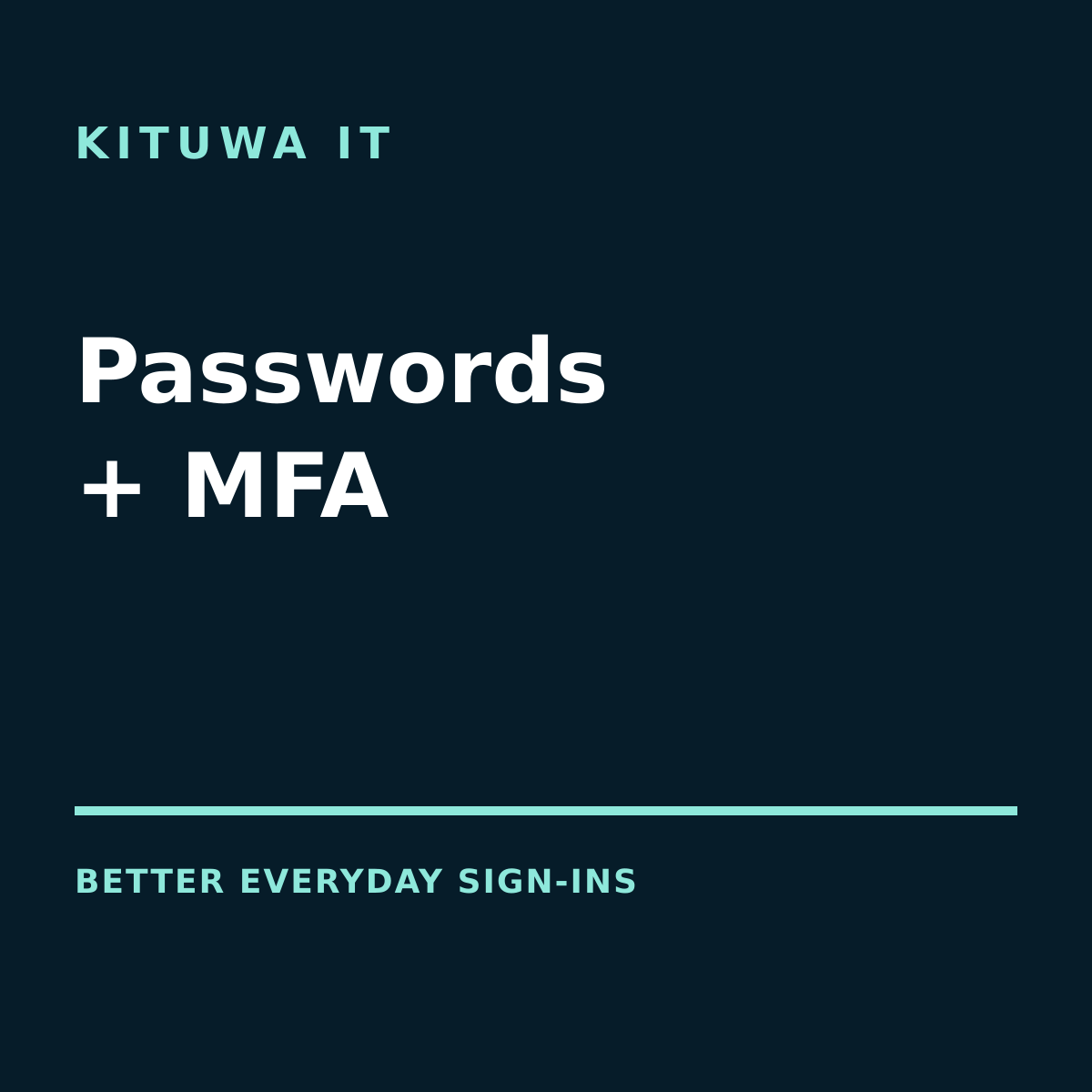 Password Manager and MFA Setup from Kituwa IT